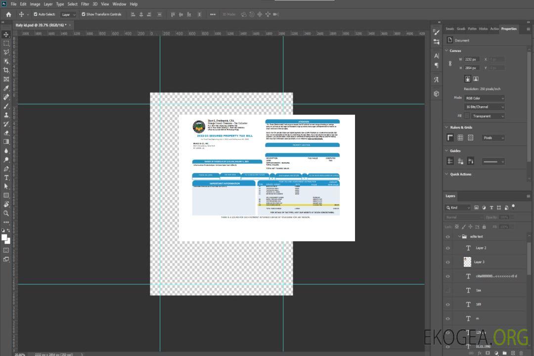 Projet de loi sur l'impôt foncier du comté d'Orange en Californie, SCR template